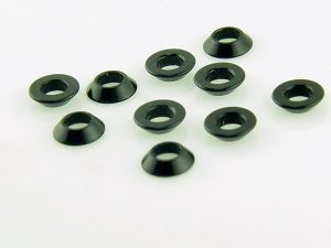 KP-339-BLK - 3 x 6MM Tapered Washers - Black (10)
