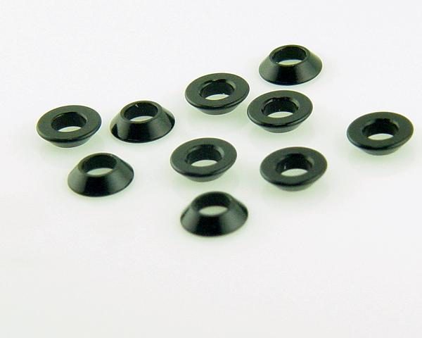 KP-339-BLK - 3 x 6MM Tapered Washers - Black (10)